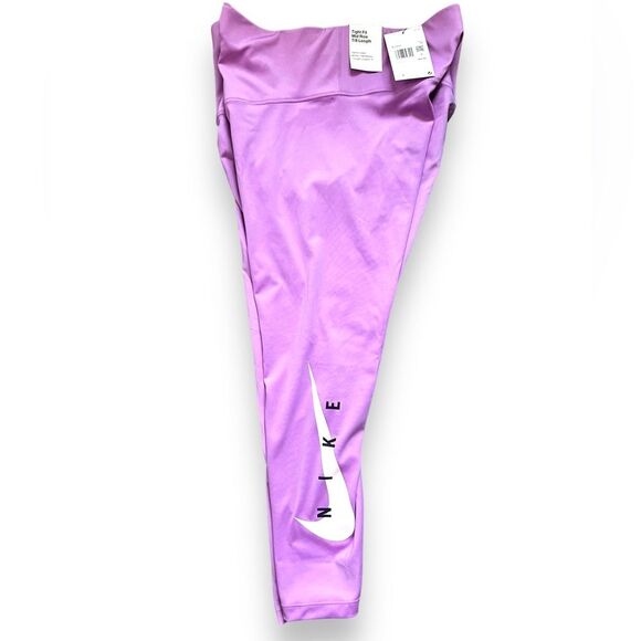 Nike Womens Running Tight Fit Epic Luxe Purple Leggings, Size 1X Swoosh Logo NWT - Picture 3 of 12